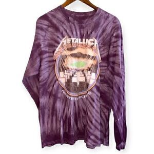 Metallica NWOT Master of Puppets tie dye long sleeve tee SIZE LARGE